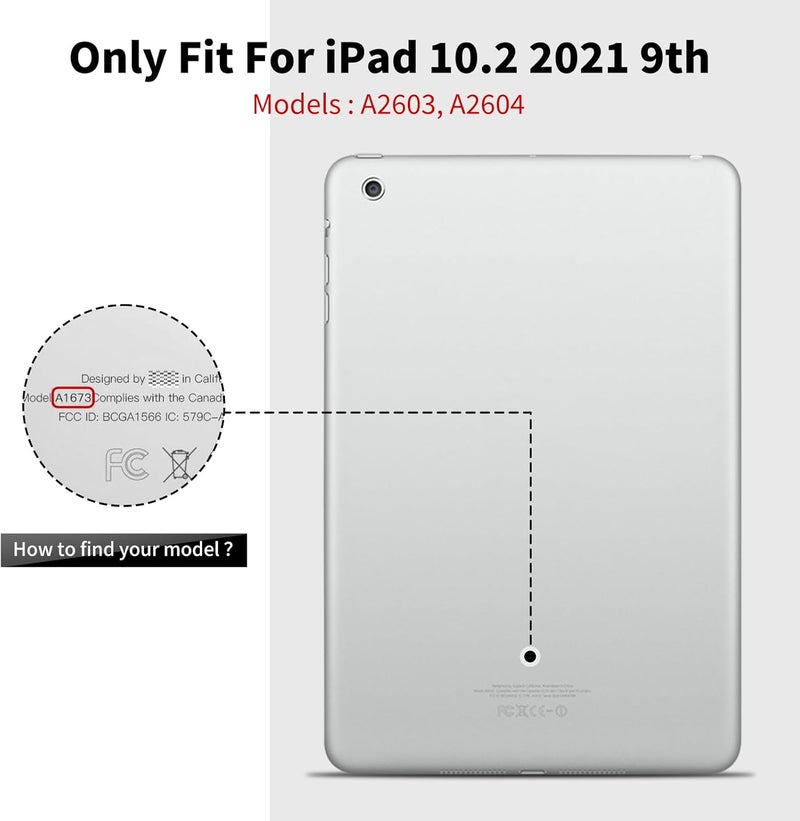 BEXUPULL استبدال شاشة iPad 10.2 2021 لجهاز iPad 9 الجيل 9 2021 مجموعة إصلاح لشاشة اللمس A2602 A2603 A2604 A2605 مع زر الصفحة الرئيسية باللون الأسود (بدون LCD) - Image 3